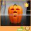 Mini Wax 4" Hollow Carved Halloween Pumpkin Flameless Battery Operated LED Candle