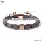 Bracelet Jewelry Charm Square Beads Mens Bracelets with Natural Stone bracelet