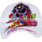 Promotional custom high quality 3D embroidery white baseball caps