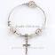 Silver 925 Bead Charm Cross European Pendant Women Bracelets DIY Jewelry