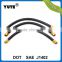 dot approved epdm rubber hose truck air brake hose with brass fittings