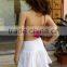 Indian hand embroidered white chikan mini skirt