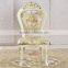 Hotel General Use Gold Gilt Armless Chair Solid Rubber Wood Gold Leaf Chair