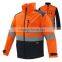 two-in-one High-Vis Waterproof and breathable hoodie parka with padding coat , winter jacket with coat