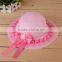 hot selling ribbon bow and lace summer sun-resistant children straw hat