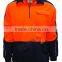 100% cotton half zipper flourescent safety wear hot sale in 2016