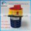 Cam switch YMW26GS-32/3 with padlock Ui 690V Ith 32A 3 poles 3 Positions on-off-on 12 Terminal selector changeover rotary switch