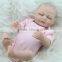 NPKDOLL Handmade Full vinyl mini reborn girl doll sleeping 10 inch small baby dolls