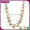 2016 Brand New Zircon Orange Gold Pakistani Artificial Bridal Jewelry Sets