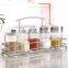5pcs Glass Spice Bottle With Metal Cap And Shelf