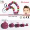 New design 100% silicone fruit Loop Bead Necklace jewelry