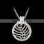 New Hollow Out Geometric Heart Long Chain Necklace Round Silver Gold Plated Rhinestone Pendant Necklace for Women Jewelry Gifts
