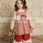Kids Girls Fall Clothing Long Sleeve Stripe Ruffle Dress Vintage Girls Outfits