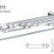 Wall mounted bathroom dual tier glass shelf 2254
