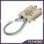 China Professional Factory OEM Custom Design Cable Lock Keychain