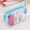 front zipper clear pvc cosmetic bag