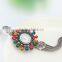 2015 Newest Fashion Antique Silver Metal Multi Color Rhinestone Watch