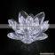 Colorful crystal lotus flower candle hodler glass candlestick for decoration