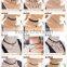 Latest crystal pendant punk style double layer black velvet choker necklace