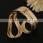 Yellow Gold Plated Statement Punk Fashion Metal Opening Cuff Bangle Bracelet