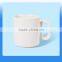 Bulk modern design white ceramic mug with zero shaped handle                        
                                                                                Supplier's Choice