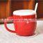 creative christmas new style bright red carving leaves and snowflake wedding gift ceramic coffe mug