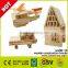 Confirm to EN71 ASTM 240pcs wooden construction block toys