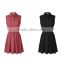 2016 new women's clothing han edition to collect waist short sleeve POLO collar single-breasted women dress