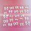 Custom heart shaped velvet nail art decals flocking powder love nail sticker for valentines day