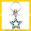 Promotional metal keychain/zinc alloy metal key chain with rhinestone