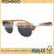 Half Round Frame wooden sunglasses with Special Bamboo Display Racks and free custom logo with