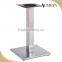 Hotel furniture restaurant chrome plating metal coffee stainless steel table base