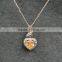 Fashion style rose gold diamond pendent set