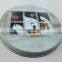 Custom round metal tin tray