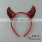 New red sequins horn headdress Halloween props party accessories