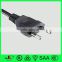 Hot sale, high quatity brazil extension ac power cord wire flat 2 prong plug