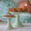 Milk Glass Cake Stand Plate Pastel Colours