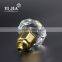 33 mm gold finish clear zinc glass crystal knobs for cabinets