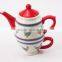 chicken design cheap ceramic double-deck design teapot
