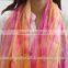 Fashion Silk Scarves Made in Vietnam, Colorful Woven Silk Scarf for Lady