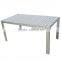 Outdoor Garden Brushed Aluminum polywood dining table and bench,KD structure