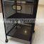 4 Tier Metal Mesh Rolling Cart Utility Cart Kitchen Storage Cart on Wheels