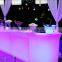 Illuminated furniture/led furniture remote control color change led round bar counter