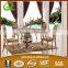 Round marble top stainless steel frame dining tables TH359