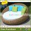 Leisure rattan outdoor round beach sunbed / daybed
