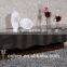 E123 luxury crocodile pu cabinets stainless steel tv stand/wall unit with marble top for hotel/living room furniture