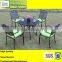 Outdoor furniture black cast aluminium dining table and chairs garden furniture, home furniture