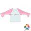 2016 wholesale boutique kids pink long sleeve ruffled raglan shirt