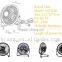 8 color 4" steel structure wtih rubber fan Portable USB Cooling Mini Fan or Air Conditioner Fan
