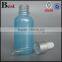new products beautiful sweet blue 30ml dropper bottle matte silver aluminum cap essential oil glass dropper bottle manufacture